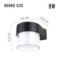 LED Wall Lamp Outdoor Modern Surface Mounted IP54 Waterproof 9w 18w Park Landscape Garden Yard Street Lighting Fixture AC 220V