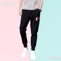 K.B.C.SHOPกางเกงวอร์มขายาวมีกระเป๋าชิปงานปักขาจั้ม(KB25)