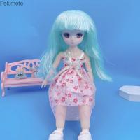 Pokimoto อินเทอร์เน็ตดารา30เซนติเมตรตุ๊กตาบาร์บี้สองมิติ6-Point BJD ตุ๊กตาของเล่นเด็กของขวัญวันเกิดหกจุดเสื้อผ้าเด็ก