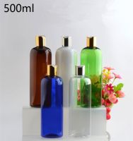 10Pcs/Lot 500Ml Empty Plastic Bottle , Clear Pet Bottle With Aluminum Disc Top Cap