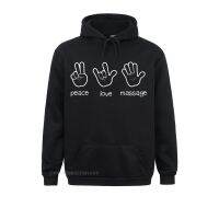 Sudaderas con capucha de Hip Hop amantes día gran oferta deporteswears Sudaderas Hombre Sudaderas paz amor masaje Hoodie divertido citar por terapeuta