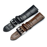 Suitable For Rubber First Layer Cowhide Strap 20 22 24MM Bamboo Grain Genuine Leather Vintage Waterproof Soft