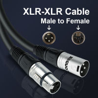 XLR Microphone Cable connector 3 pin Male to Female Mixer Audio RCA HiFi cavo microfono Mic speaker Amplifier Cable Black 1M