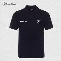 High quality stock Custom-Benz AMG Racing Suit polo Shirt Car 4S Shop Short-Sleeved T-Shirt Workwear Men Women Riders Club Logo Half Sleeve