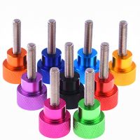 Colourful Knurled Thumbscrew M6 M8 Aluminum knurled Head Stainless steel Thread Hand tighten Thumb Screw Bolt Nails Screws Fasteners