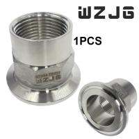 Wzjg Bspt 1/2 "Dn15-2" ข้อต่อท่อแบบมีเกลียวหกเหลี่ยมสุขาภิบาล Dn50กับ Ss304สามคลิปเหล็กสแตนเลสแหวนเชื่อม