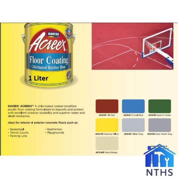 Davies Acreex Rubber Floor Paint 1L durable Lazada PH