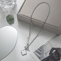 [COD] pearl stitching necklace men clavicle chain ins style niche design light luxury retro trendy women