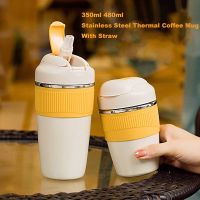 ✓ Cup Thermal Mug with Straw Isotherm Flask Tumbler Thermo for Water Bottle Stainles Steel Coffee Beer Cooler Waterproof Drinkware