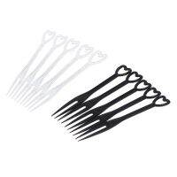 100pcs Home Dining Food Cake Fruit Fork Mini Fruit Fork Disposable Plastic Forks For Party BBQ Sticks Picks Skewer Set