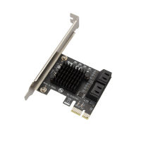 PCIe to 4 Ports SATA 3 III 3.0 6 Gbps SSD Adapter PCI-e PCI Express x1 Controller Board Expansion Card Support x4 x6 x8 x16