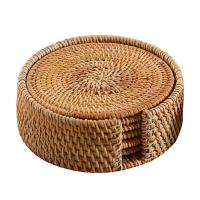 Handmade Vine Woven Teapot Mat Coaster Holder Woven Tea Ceremony Creative Placemat Table Mat Bowl Mat Plate Mat Insulation Mat