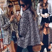 ۩♣ Spring and Autumn Set Womens Sexy Leopard Snake Print Long Sleeve Jacket Work Office Womens Slim Cardigan Jacket