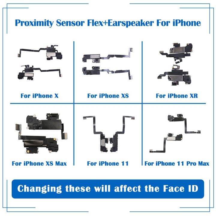 เซ็นเซอร์ระยะใกล้ยืดหยุ่น100-ori-พร้อมหูฟังสำหรับ-iphone-xr-xs-max-สายเคเบิ้ลยืดหยุ่นสำหรับอะไหล่ทดแทน-iphone-1111pro-max