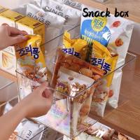 Multifunctional Transparent Snack Room Table Desk Organizer Storage Rack Sundry 透明零食收纳盒