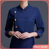 แจ็คเก็ตเสื้อคลุมพ่อครัวผู้ชายผู้หญิง Moon Queen ชุดบริกรเครื่องแบบทำอาหารร้านอาหาร