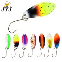 JYJ 7pcs 3cm 3g colorful fishing tackle metal spoon lure bait trout wobbler spinner baitLures Baits