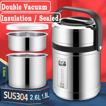 1.8/2.2L Thermos Lunch Box for Hot Food Stainless Steel Insulated