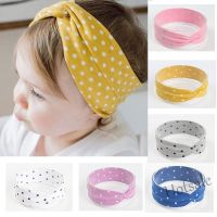 【hot sale】✧❂ C05 Cute Tie Knot Dot Cotton Baby Girl Headbands Hair Accessories