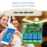 ewelink 433 mhz smart สวิตช์รีโมทควบคุมแบบไร้สาย 4 ch dc 5 v ac 85-220 v wifi พร้อมตัวจับเวลา