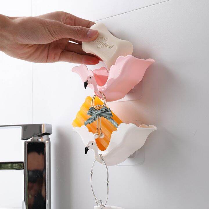 cod-soap-box-wall-mounted-toilet-free-punching-suction-cup-drain-bathroom-tray