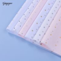 【YF】๑ﺴ  10 Sheets/lot 50x70 Cm Wrapping Paper Star Dot Pattern Tissue  Floral Material