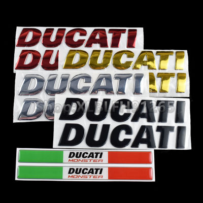 รถจักรยานยนต์3D Racing DUCATIโลโก้ตกแต่งอิตาลีธงป้ายติดตัวถังรถสติกเกอร์เงิน