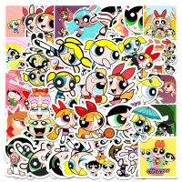 10/50pcs/package Powerpuff Girls Cool Waterproof PVC Funny Graffiti Sticker Girl Sticker Scooter Bike Mobile Laptop stickers Toy