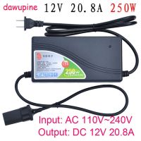 Dawupine 250W ตัวแปลงไฟฟ้า Ac 220V(110 ~ 240V) อินพุต Dc 12V 20/. 8A อะแดปเตอร์เอาต์พุตไฟฟ้าในรถยนต์ปลั๊กไฟฟ้าอ่อน