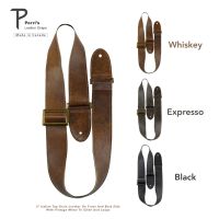 Perris "The Classy Line" Italian Top Grain Leather Guitar Strap สายสะพายกีตาร์สไตล์วินเทจหนังแท้ (Made in Canada)