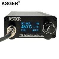 KSGER T12 Soldering Station V2.1S STM32 OLED ดิจิตอลคอนโทรลเลอร์อุณหภูมิไฟฟ้า Soldering Irons Stings T12-K B2 BC2 D24 Tip