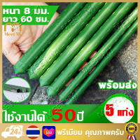 ☘️ใช้ได้ 50ปี☘️ 5ชิ้น ไม้ค้ำต้นไม้ ไม้ค้ำยัน ไม้หลัก เสาค้ำต้นไม้ เสามะเขือเทศ หลักไม้เลื้อย เสาไม้เลื้อย ยาว60ซม.หนา8มม.ซุ้มไม้เลื้อย โครงไม้เลื้อย ไม้ค้ำยันต้นไม้ ซุ้มต้นไม้ หลักไม้ค้ำ ท่อเหล็กPE เสาค้ำผักสวนครัว เสาองุ่น ซุ้มกุหลาบ ซุ้มไม้ดอก