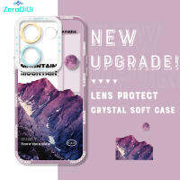 ZeroQiQi เคสโทรศัพท์สำหรับกล้อง Tecno Camon 20 Pro ของแท้กันกระแทกพระอาทิตย์ขึ้นหิมะเคสโทรศัพท์คริสตัลภูเขาเคสโทรศัพท์ปลอกอ่อนคลุมทั้งหมดเคสโทรศัพท์เคสมือถือใส