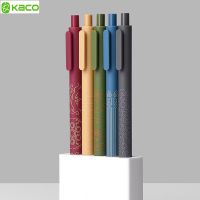 5pcs/Box KACO Sign Pen Gel Pen 0.5mm Refill Smooth Ink Writing Durable Signing Pen 5 Colors Vintage Macaron Pens Gift Set