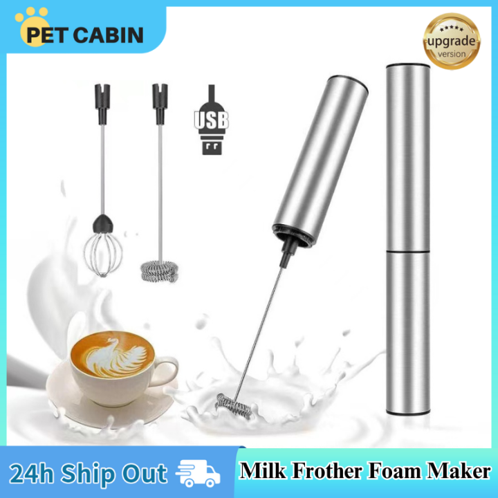 Rechargeable Electric Egg Beater Milk Coffee Frother Drink Foamer Mixer US
