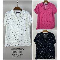 Laboratoryเสื้อทำงาน เสื้อวีแต่งปกพิมพ์ลายรหัส8531