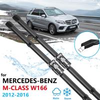 ใบปัดน้ำฝนรถยนต์สำหรับ Benz M ML GLE Class W166 2012 2013 2014 2015 2016ด้านหน้ากระจกแปรงเครื่องซักผ้าอุปกรณ์เสริมในรถยนต์