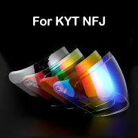 สำหรับ KYT NFJ ป้องกันรังสียูวีเปิดใบหน้าหมวกกันน็อคโล่ Windproof กันฝุ่นรถมอเตอร์ไซด์ Cascos อุปกรณ์ชิ้นส่วน