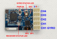 DasMikro 2.4GHz FHSS-3 FHSS-4 Mikro 4 Saluran dengan Gyro untuk SANWA MT44 MT4S วิทยุสื่อสาร Bahagian Kereta