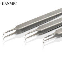 UANME Ultra Precision แหนบ Swiss Technology สแตนเลสโค้ง FlywireTweezers คีม Fine Tip Supper Sharp Needle