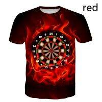 New Fashion 3d Printed Mens Darts T-shirt Dart Throwing Game Graphic Short sleeve T-shirt Funny Top