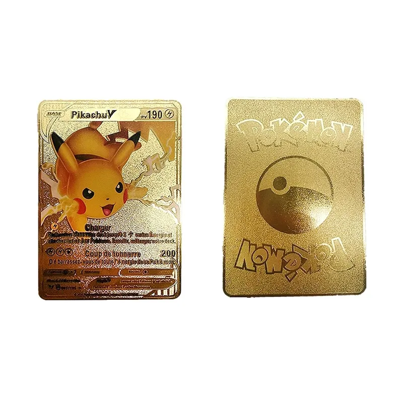 Pokemon Gold Metal Card Pikachu Eevee