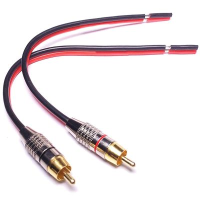 Speaker Cables to RCA Plugs Adapter, 2-Channel (1 Foot)