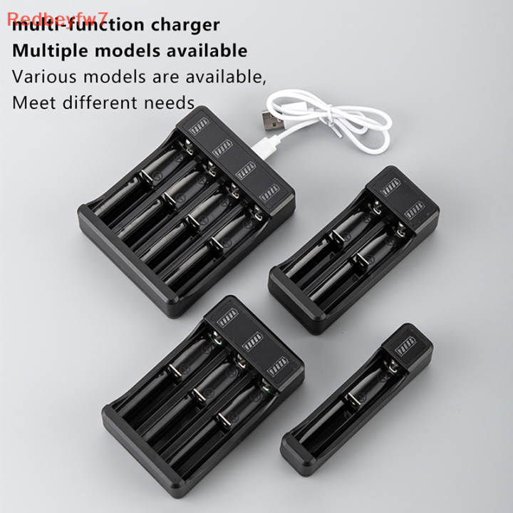 re-18650-14500-fast-charger-พร้อมสาย-type-4-2v-lithium-battery-4-slot-charger