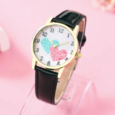 【July】 Factory direct new fashion love decoration large dial casual simple ladies watch