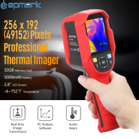 Lepmerk UTi260A UNI-T มืออาชีพขนาด256X192เครื่องจับภาพทางความร้อน,กล้องอินฟาเรดตรวจจับอุณหภูมิแบบชาร์จได้อัตโนมัติพร้อมหน้าจอ LCD 2.8-i Nch การส่งภาพแบบเรียลไทม์มี7ชุดจานสี L-ED น้ำหนักเบาการ์ดความจำ32GB