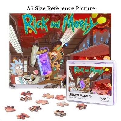Rick And Morty Summer Smith Wooden Jigsaw Puzzle 500 Pieces Educational Toy Painting Art Decor Decompression toys 500pcs