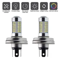 1ชิ้นไฟหน้ามอเตอร์ไซด์ R2 LED P45T 6V 10-30V 12V 24V 1200LM รถแทรกเตอร์สกู๊ตเตอร์เบา6500K