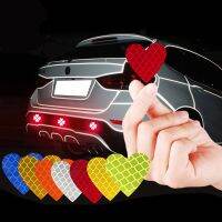 12pcs Car Love Heart Highly Reflective Stickers for Car Truck Motorcycle Reflector Decor Night Satety Driving Warning Mark Decal