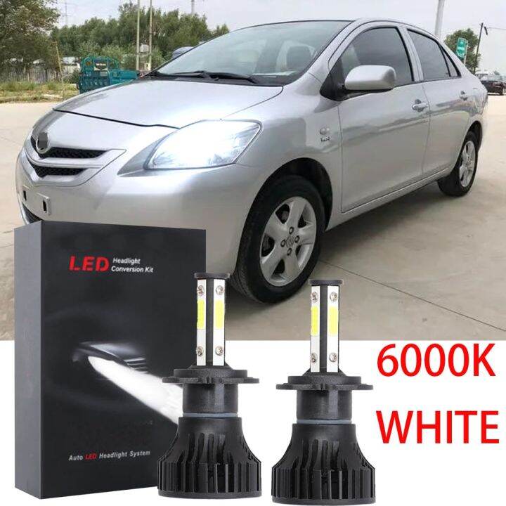 new-ชุดหลอดไฟหน้าฮาโลเจน-led-6000k-2006-6007-2013-แบบเปลี่ยน-สําหรับ-toyota-vios-ncp93